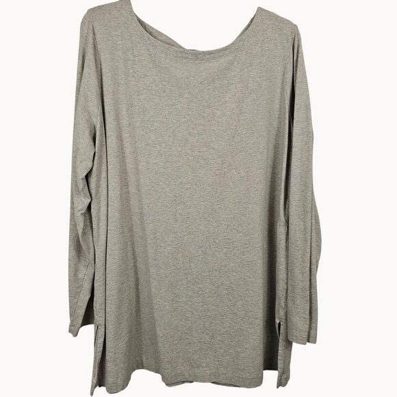 Duluth Trading Co. Womens XXL Top Gray Crewneck Pima Cotton Workwear Casual Top - Picture 1 of 11